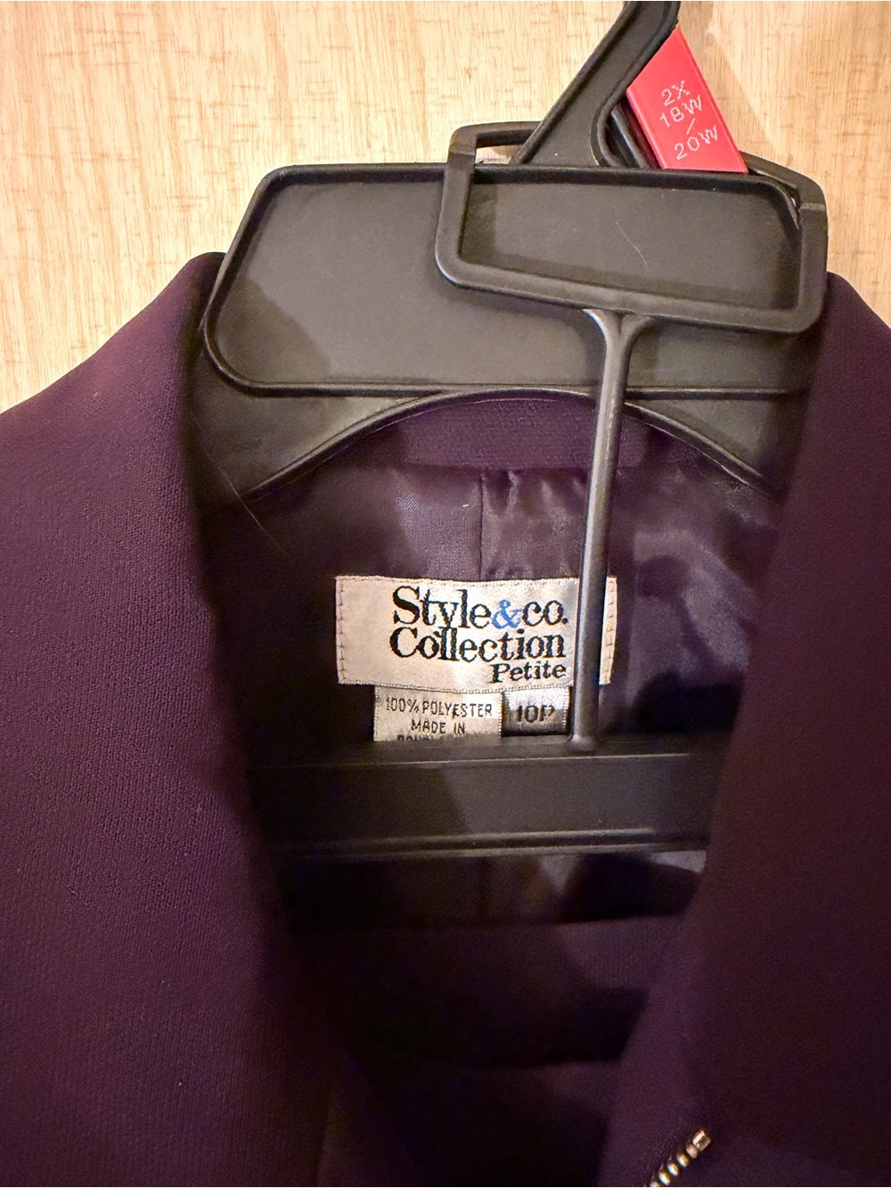 Style & Co. Women's Purple Blazer and Pants Suit Jacket Set - Picture 3 of 3